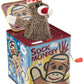 Sock Money Jack in the Box - Timeless Childrens Musical Toy - Colorful Embossed Tin Box and Classic Sock Monkey Design - Age 18