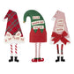 Mud Pie Christmas Dangle Leg Hat Sitter, 30" x 13.5", Canvas, Ho Ho Ho, Model 40030133H