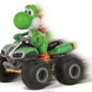 Carrera RC Nintendo Mario Kart Quad 1:40 Scale 2.4 GHz Mini Collectible Radio Remote Control Toy Car Vehicle - Yoshi