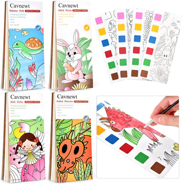 4Pack Mini Paint Pad, Mini Paint Pads, Watercolor Paint Pad, Pocket Watercolor Painting Book, Mess Free Water Color Paint Set Ar