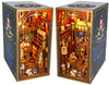 Lycidae Book Nook Kit For Adults, Diy Dollhouse Booknook, 3D Wooden Puzzle, Diy Miniature Dollhouse Kit With Led Light For Adult
