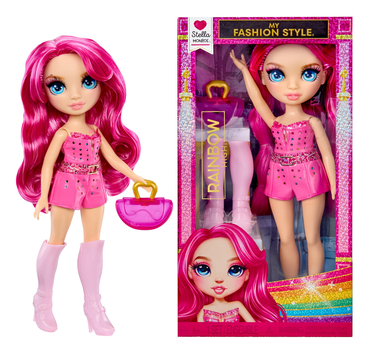 Rainbow High My Fashion Style Stella, Fuchsia 11 Fashion Doll with Statement Outfit, Stylish Handbag, Great Toy Gift for Girls 
