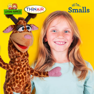 Living Puppets 21-Inch Plush Giraffe Hand Puppet - Fine European Design  Ultra-Soft and Cuddly  Promotes Child Development  Safety Certified  Teacher-Recommended for Boys and Girls
