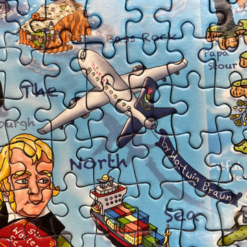 Gibsons 1000 Piece Jigsaw Puzzle - Scotland Attractions Map, 68x49cm, 100% Recycled Cardboard, Multicoloured, Model G6360