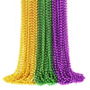 72 PCS Mardi Gras Beads Necklaces, Gold Green Purple Metallic Bead Necklaces 33    7 mm Mardi Gras Beads Necklaces Accessories B
