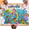 Ddmy Mermaid Tablecloth Large Coloring Posters, 72 X 35.5 Inch Versatile Giant Coloring Tablecloth For Kids Coloring Drawing Paper For Classroom Wall/School/Home Decor, Coloring Table Cloth For Kids