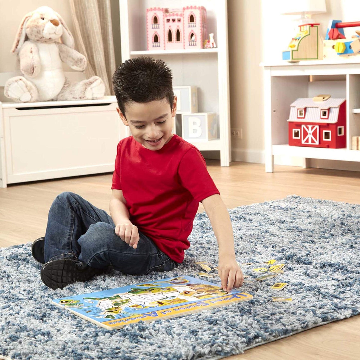 Melissa & Doug Usa Map Wooden Puzzle (45 Pcs)
