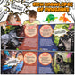 IVOXEX Dinosaur Toys Set - 12 Multicolor Figures & Sound Book - Realistic Roars - Educational Toys for Kids Ages 3-6