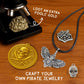PIBEX Pirate Treasure Coins Dig Kit – 16+ Ancient Metal Replicas, Golden Charms, STEM Toy for Kids, 2.87 x 8.03 x 11.02 inches