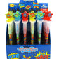 TINYMILLS 24 Pcs Superhero Rainbow Stackable Crayon with Stamper Topper