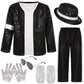 BAURGHOP Kids Dance Star Costume for Boys 80s 90s Pop Stage Outfits for Halloween (4-5 Years)