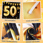 50Th Birthday Decorations For Men Women Black And Gold, Black Gold Birthday Yard Banner And 18 Pcs 50Th Happy Birthday Balloons For 50Th Anniversary Birthday Party Supplies Indoor Outdoor Yard Decor