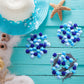 3 Pieces Shark Pompom Ball Garland Ocean Theme Banner Decoration Blue Felt Ball Hanging for Birthday Wedding Beach Sea Themed Pa