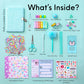 HAPPY LOLLI Mint LolliME DIY Journal Kit – 300+ Pieces, Lockable Diary, Markers, Stickers, Empowering Pages for Girls