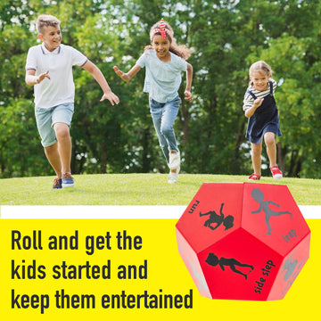 Covelico Kids Exercise Dice for Obstacle Course for Kids & Gymnastics Games, PE Equipment for Indoor Recess Games & Gross Motor