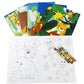 TINYMILLS Safari Zoo Animals Coloring Book for Kids with 12 Coloring Books and 48 Crayons Fun Jungle Book Animals Birthday Party