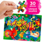 Quokka Puzzles For Toddlers 4-6 - 4 X 30 Pieces Puzzles For Kids Ages 3-4 - Dinosaur & Animals Learning Jigsaw Puzzles For Kids 3-5 Years Old - Educational Toys For Boy And Girl