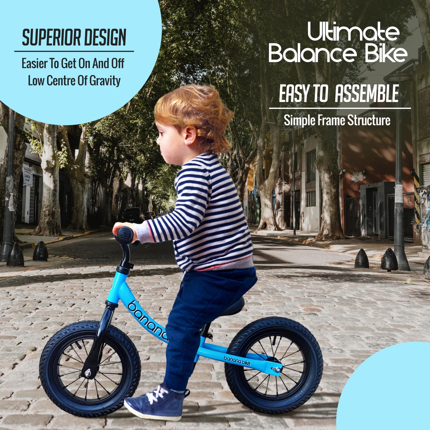 Banana Bike Lt Balance Bike For 2-4 Years Old - Lightweight Toddler Bike With Adjustable Handlebar And Seat - No Pedals, Alumini