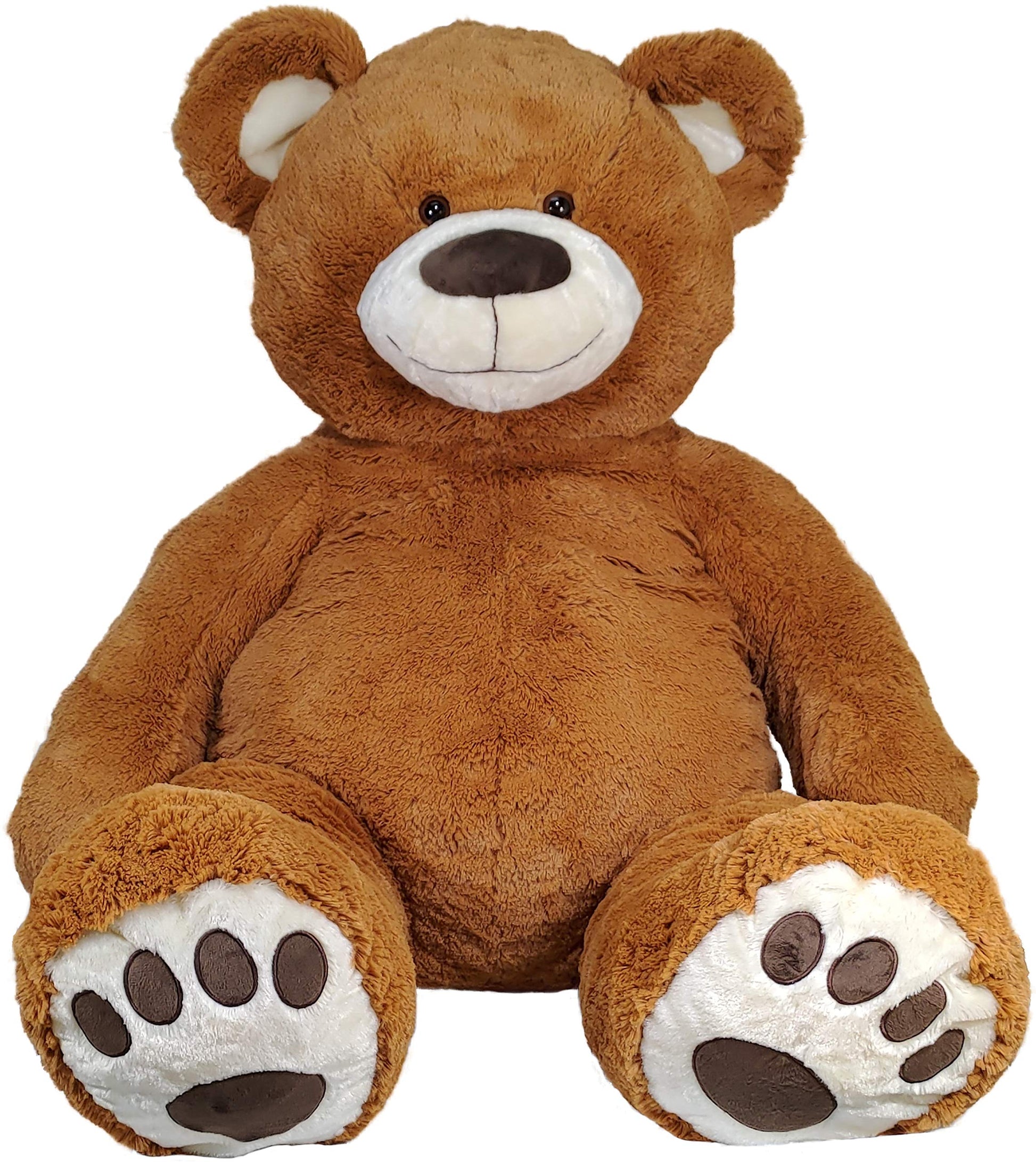 Anico 59' Tall (5 Foot) Giant Plush Bear, Stuffed Animal, Medium Brown Teddy Bear With Smiling Face. Premium Stuffed Toy Teddy Bear, Perfect For Girlfriend, Kids, Valentine'S Day, Christmas!