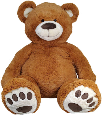 Anico 59' Tall (5 Foot) Giant Plush Bear, Stuffed Animal, Medium Brown Teddy Bear With Smiling Face. Premium Stuffed Toy Teddy Bear, Perfect For Girlfriend, Kids, Valentine'S Day, Christmas!