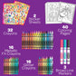 Crayola Mini Art Set - 109 Piece Kids Art Kit with UniCreatures, Multi-Color, Ages 3-7, Model 04-0528