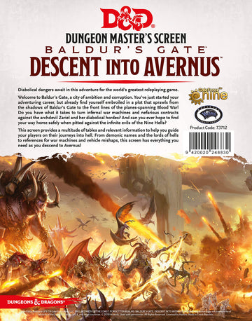 Gale Force Nine Descent into Avernus DM Screen - Multicolor, Perfect for D&D Game Masters and Adventurers