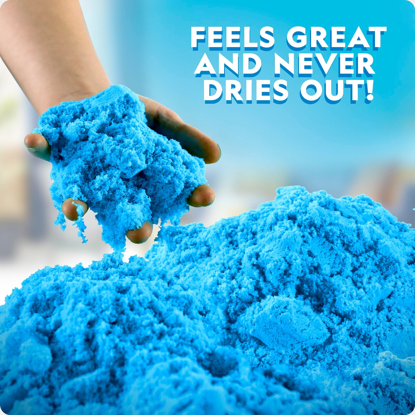 National Geographic Play Sand - 24 Lb Bulk Sand Kit With 6 Castle Molds (Blue) - A Fun Sensory Activity