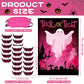 Pin The Mouth On The Ghost Halloween Party Game For Kids Ghost Poster With 24 Pieces Mouth Stickers And A Blindfold For Hallowee