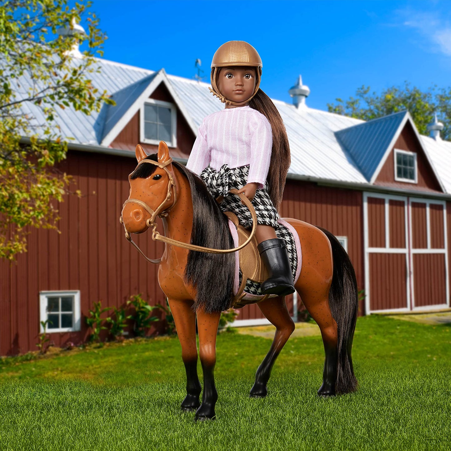 Lori - Chanda & Cinnamon - Mini Doll & Toy Horse Set - Small 6-Inch Doll & Morgan Horse - Play Set with Clothes, Animal & Access