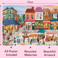 Elena Essex Puzzles 1000 Pieces - Market Day  Puzzles for mature-themeds 1000 Pieces  Summer Landscape Shops Village Town Scene Puzzle  Size 28 x 20 inches