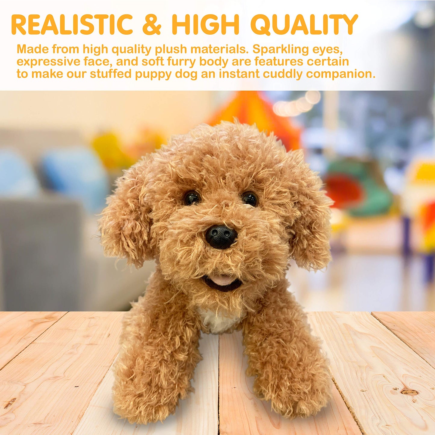 Aurora Super Soft Plush Dog Toy - Cream Labrador Puppy, 13 Inches, Cuddly Companion for Kids & Adults, Perfect for Grandparents