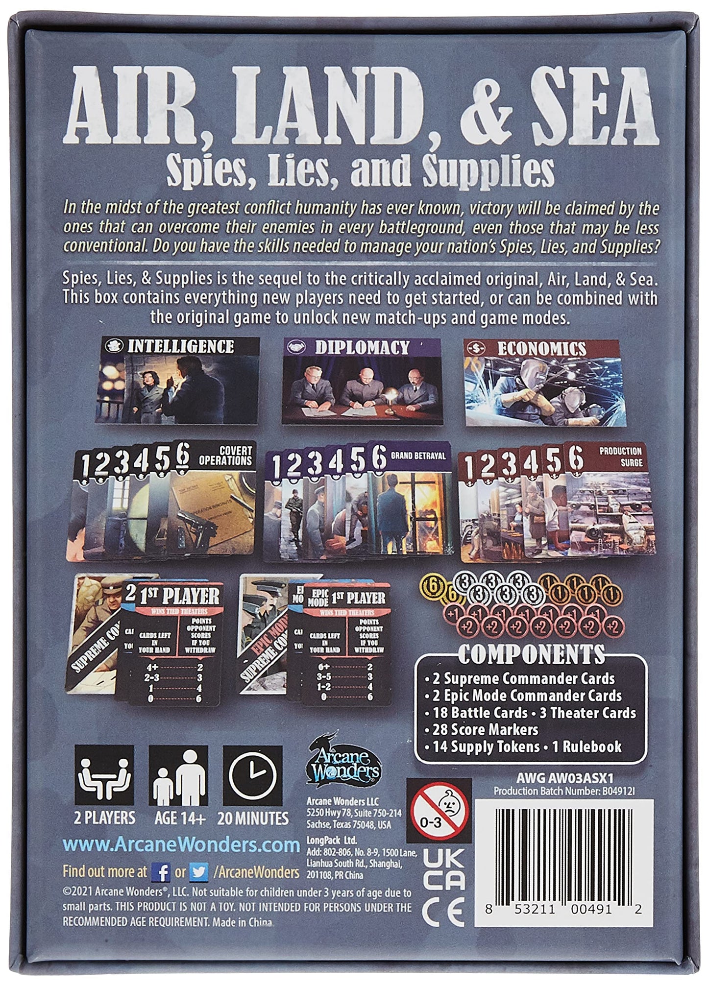 Arcane Wonders Air Land & Sea: Spies, Lies & Supplies (Aw03Asx1Aw)
