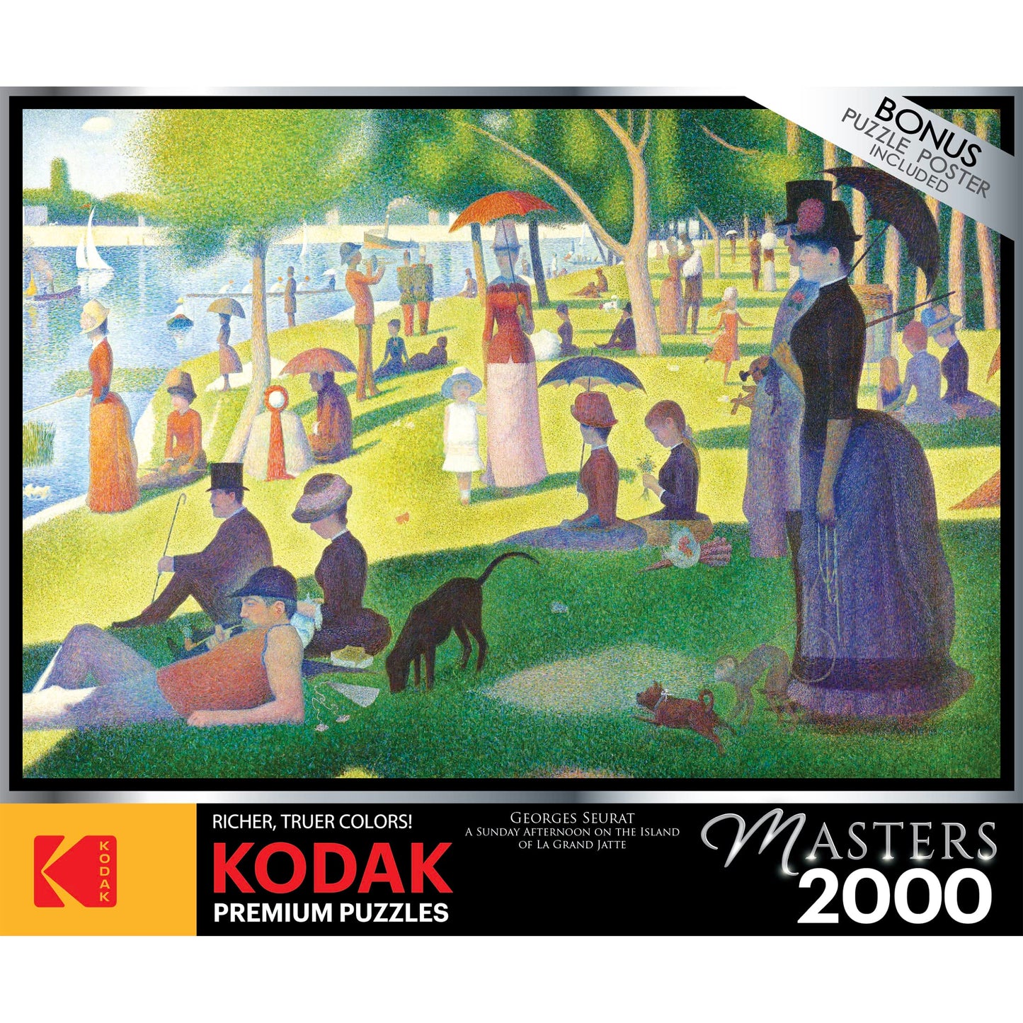 Roseart - Kodak Masters - A Sunday Afternoon On The Island Of La Grand Jatte By Georges Seurat - 2000 Piece Jigsaw Puzzle For Adults