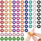 Nuogo 200 Pcs Acupressure Rings Spiky Sensory Finger Rings Stress Relief Fidget Sensory Toys Fidget Ring Anxiety Relief Toys Fin