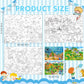 Funrous Set of 3 Jumbo Giant Coloring Poster 45 x 32 Inch Large Table Wall Size Coloring Sheets with Zoo Animal, Ocean Creature,