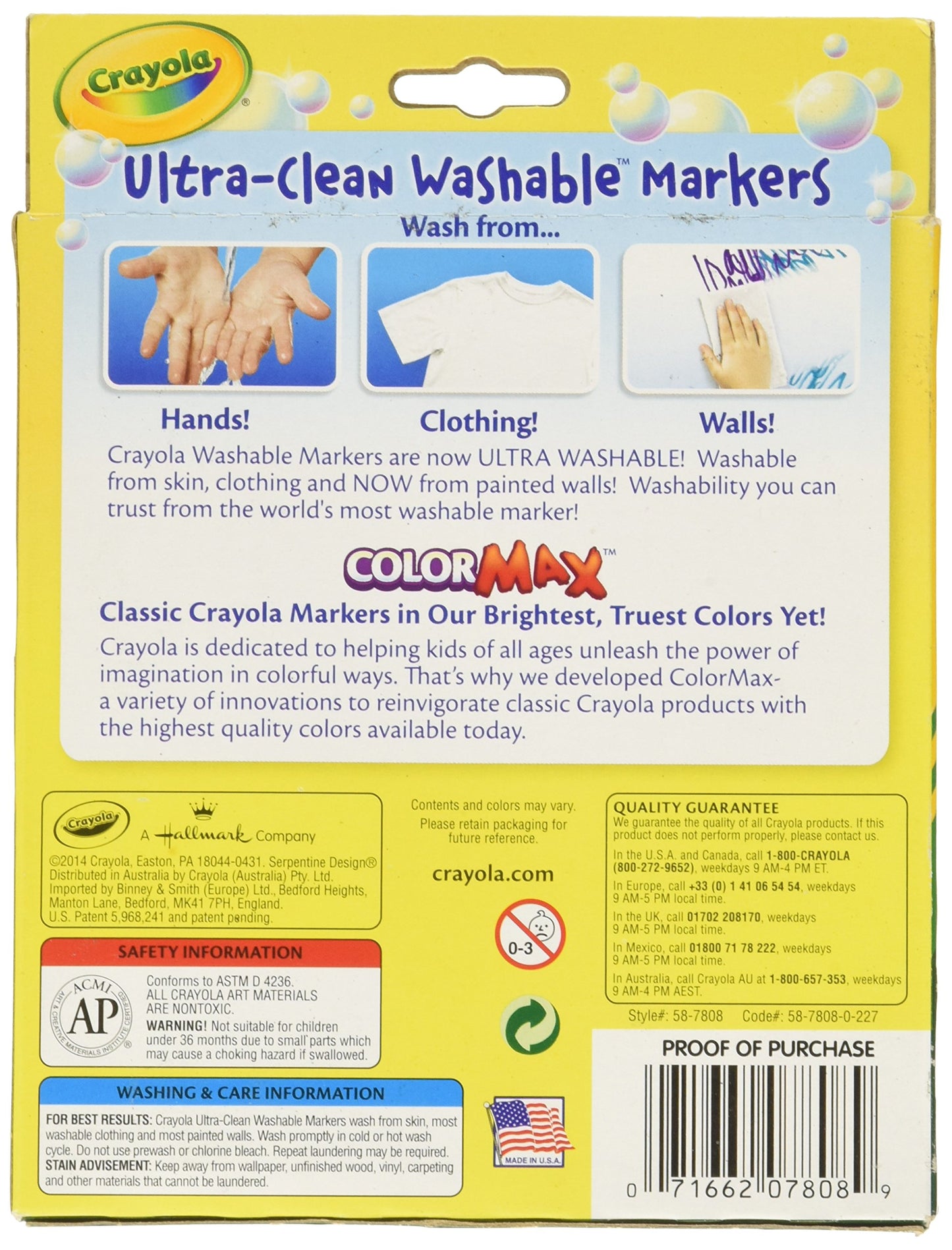 Crayola Broad Point Washable Markers - Pack of 5