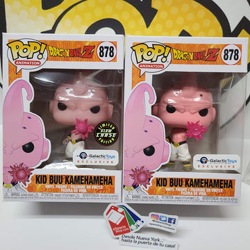 POP Funko DBZ Kid Buu Kamehameha Vinyl Figure - Multi-Coloured, Standard Size, Model FU50341, Exclusive Glow Chase Variant