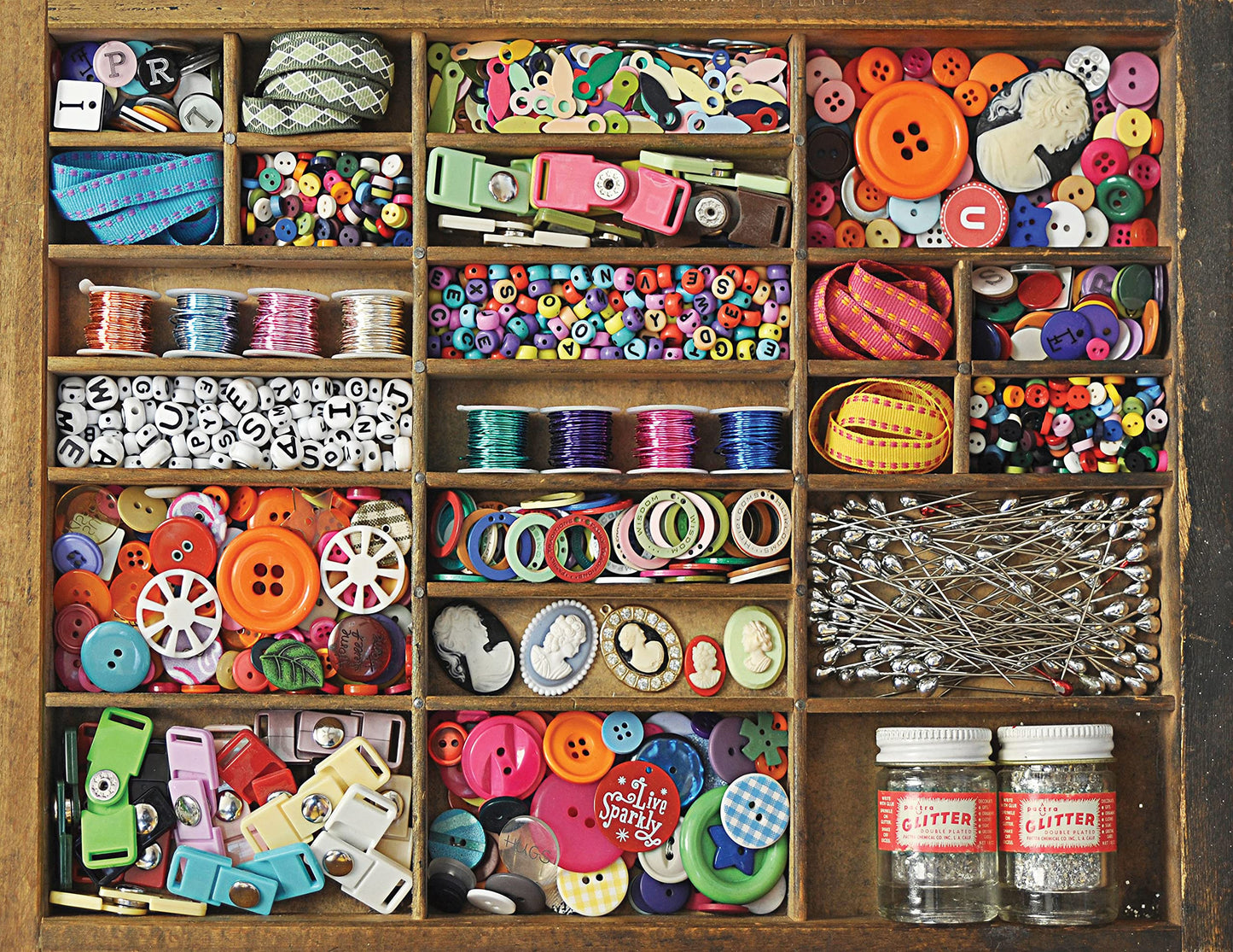Springbok 500 Piece Jigsaw Puzzle - The Sewing Box, Multi Color, Engineered Wood, Model 33-01497