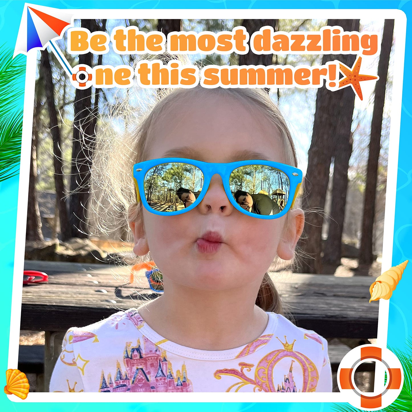 Giftinbox Kids Sunglasses Bulk, 24Pack Kids Sunglasses Party Favor With Uv Protection For Boys Girls, Beach Pool Birthday Party Supplies, Goody Bag Fillers Easter Basket Stuffers Gift For Kids 3-8