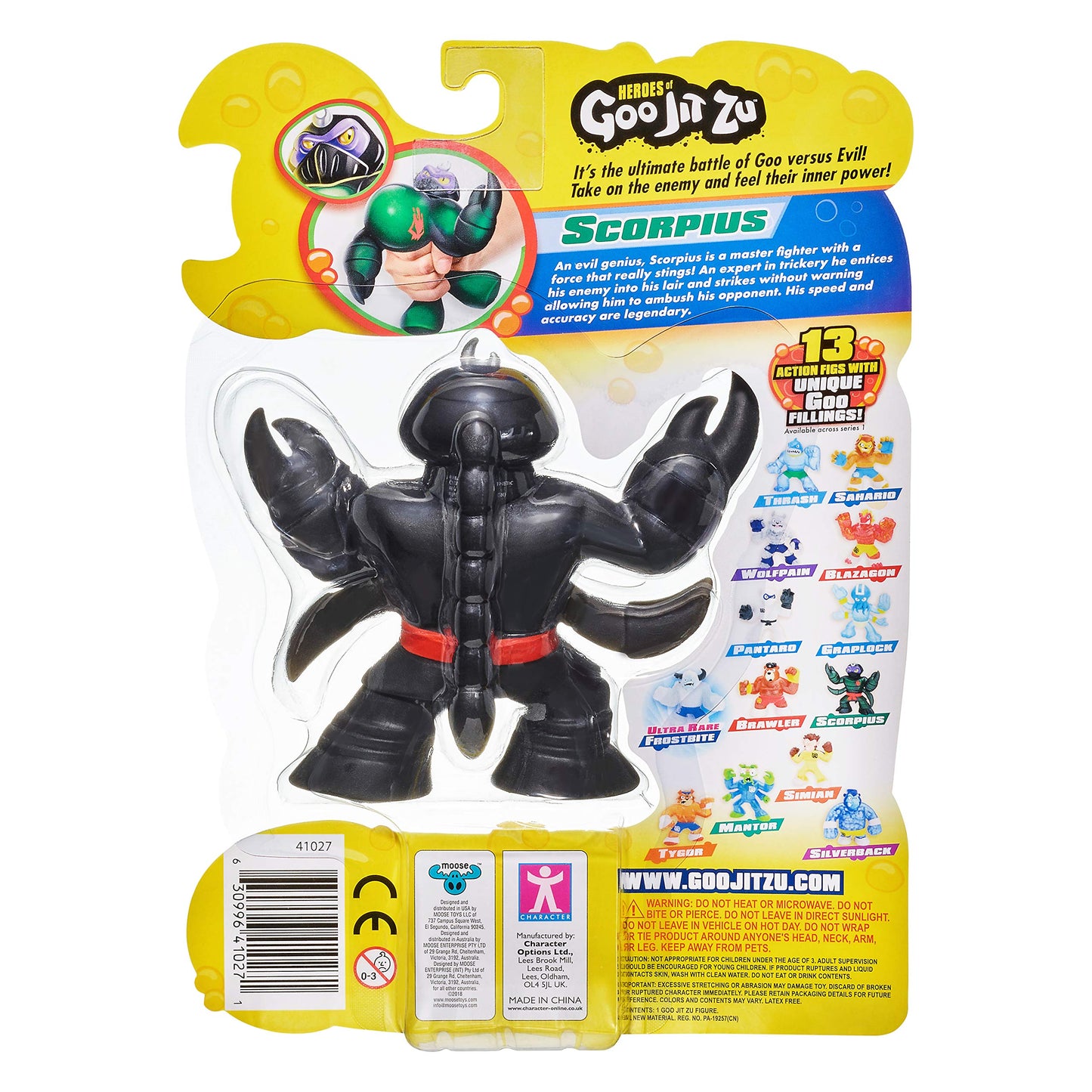Heroes of Goo Jit Zu Oozy Scorpion Action Figure, Multicolor, Model 41027, Durable Plastic Toy
