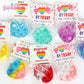 Funeta Valentines Pop Its - 30 Pack Fidget Cards for Kids, Silicone Keychains in Red, White, Blue, Pink, Yellow, Purple