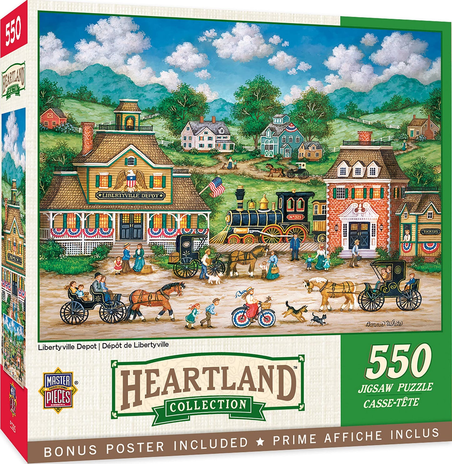 Masterpieces 550 Piece Jigsaw Puzzle for Adults, Family, Or Kids - Libertyville Depot - 18x24