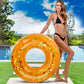 CoTa Global Inflatable Pool Float Tube - 36" Heavy Duty PVC Vinyl Ring, Sparkly Confetti, Orange Gold, Model 201164 for Kids & Adults