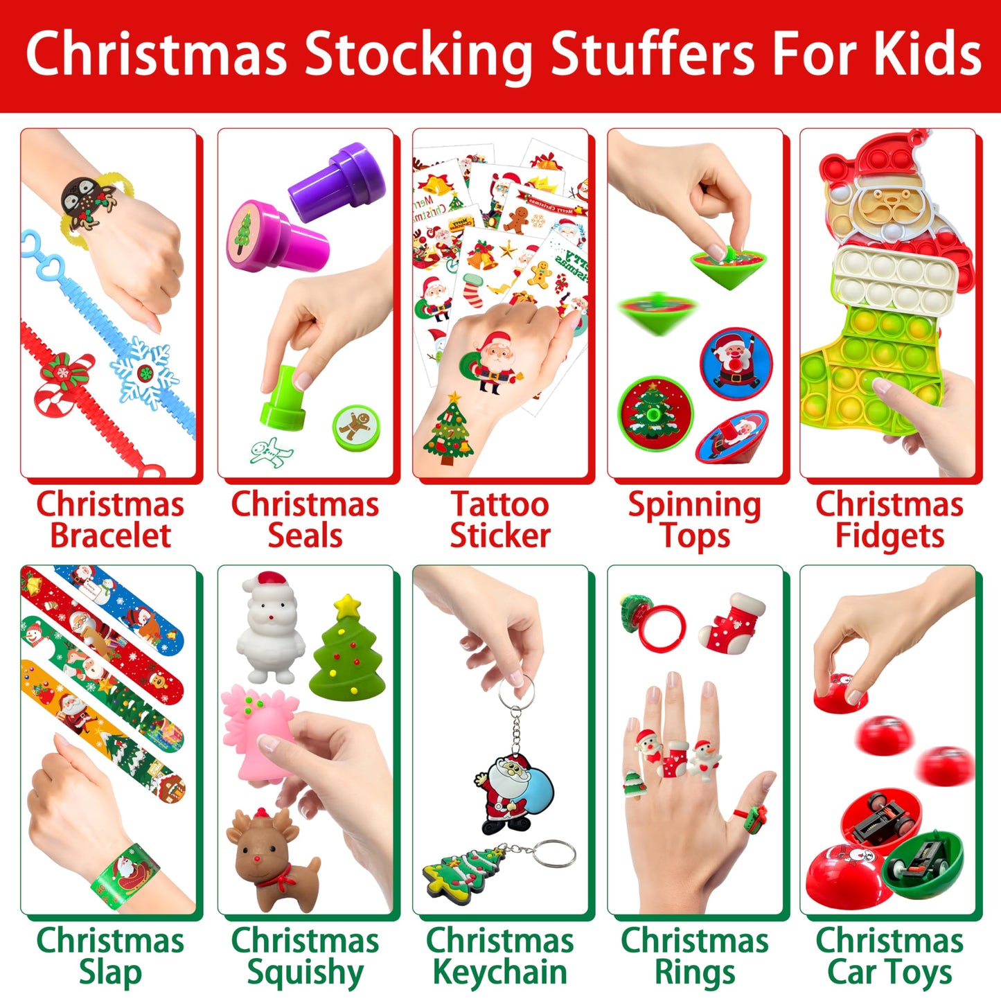 Christmas Toys Assortment For Kids Party Favors, Stocking Stuffers For Kids,Goodie Bag Stuffers, Gifts Prizes For Classroom Rewa