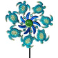 Coozzyhour 39'' Sea Turtle Wind Spinners Garden Stake-Ocean Theme Outdoor Decorations- Metal Stake Yard Spinner-Wind Sculpture Y