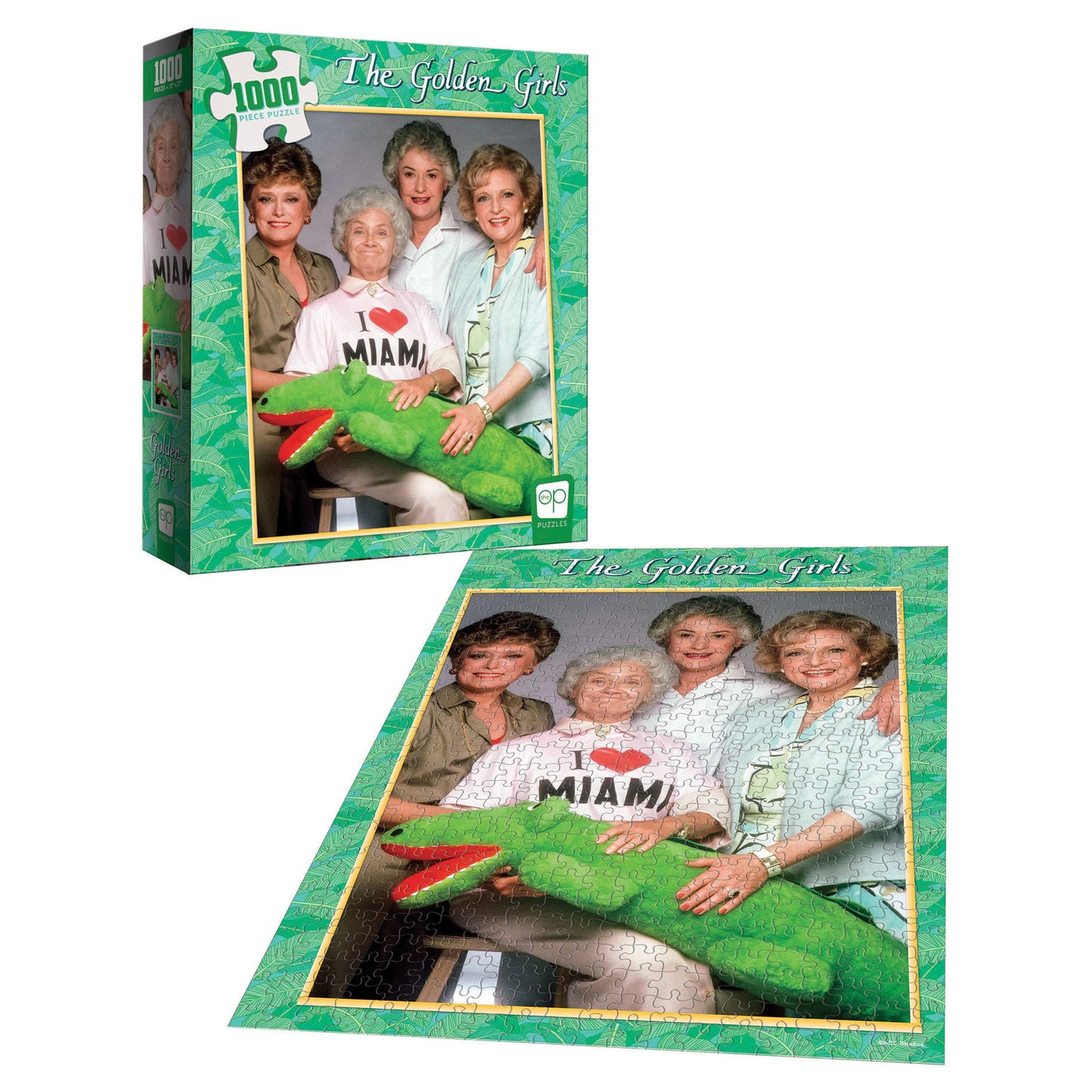 Usaopoly The Golden Girls I Heart Miami 1000 Piece Jigsaw Puzzle | Officially Licensed Golden Girls Merchandise | Collectible Puzzle Featuring Blanche, Dorothy, Sophia, And Rose