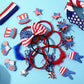 Suncalla 12 Pcs 4th of July Accessories Set-patriotic Headbands, American Flag Hats, Wigs & Bandanas for Independence Day Partie