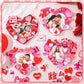 Ferraycle 232 Pieces Valentines DIY Picture Frames Craft Kit 32 Pcs Photo Frames with 200 Pcs Heart Shaped Foam Stickers for Val