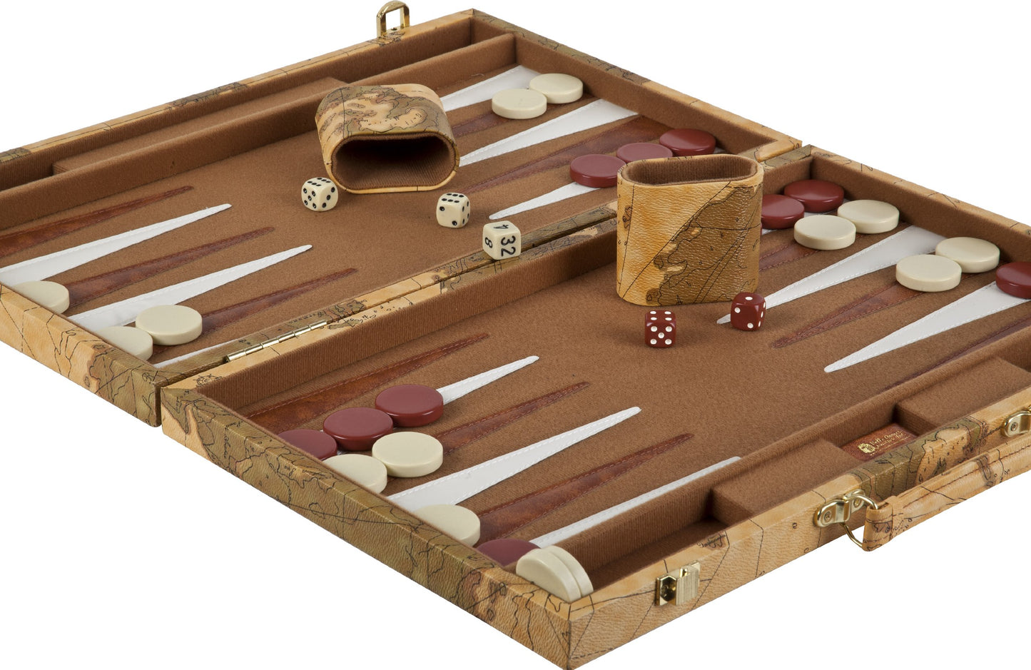 Bello Games New York Backgammon Set 18" - Faux Leather, Large, Model 1925
