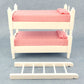 Dollhouse Miniature 1:12 Scale White and Pink Bunkbeds with Ladder #T5413